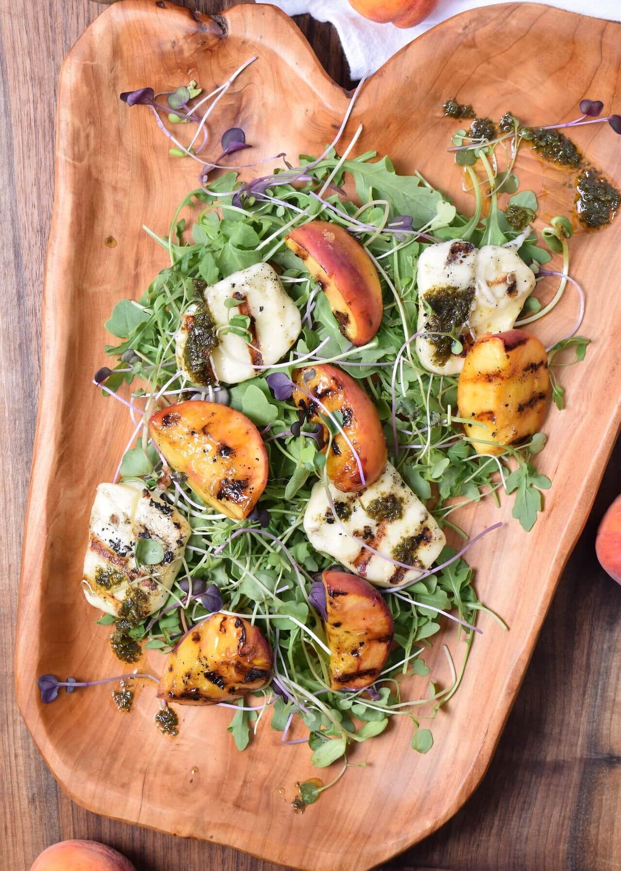 Burrata Salad with Peach and Almonds
