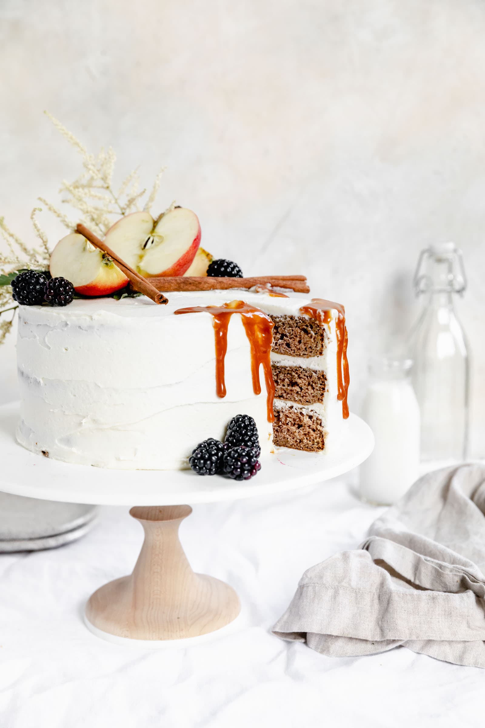 Apple Layer Cake with Maple Cream Cheese Frosting - dessert recipe by Carolyn Cohen