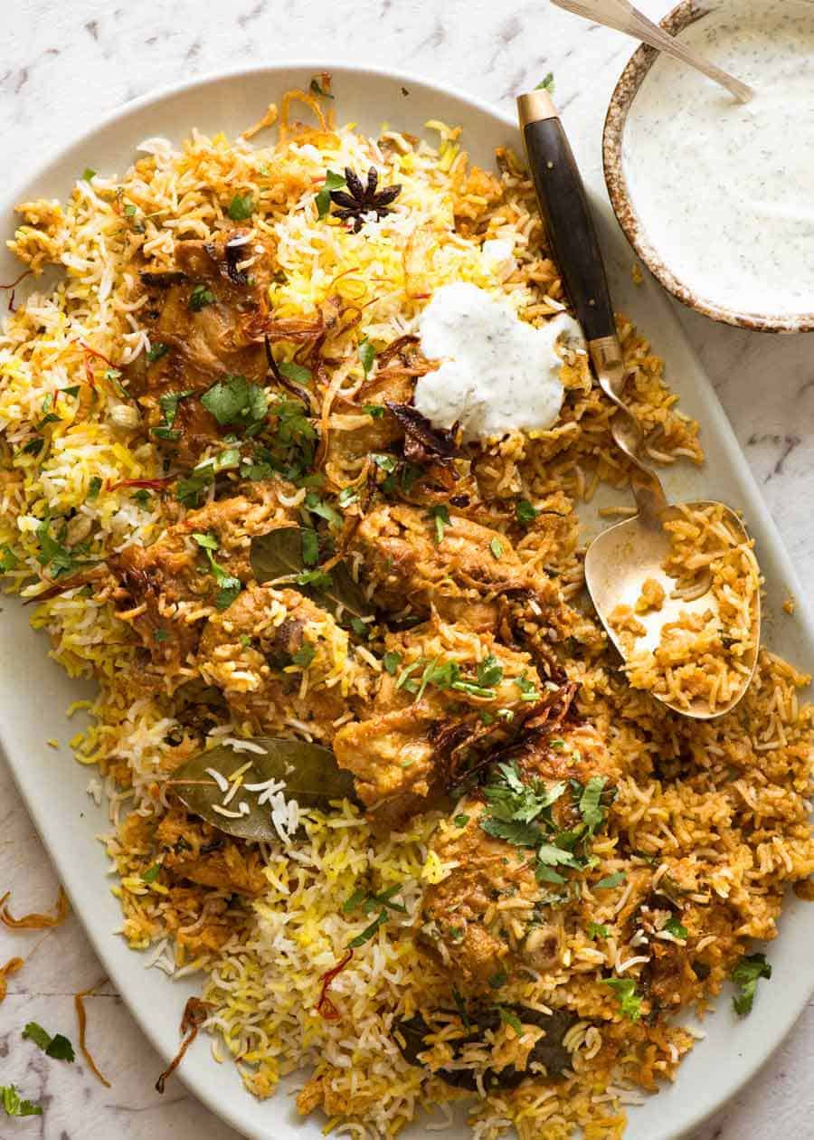 Fast and Easy Curried Chicken Biryani (Can Be Done with Tofu)