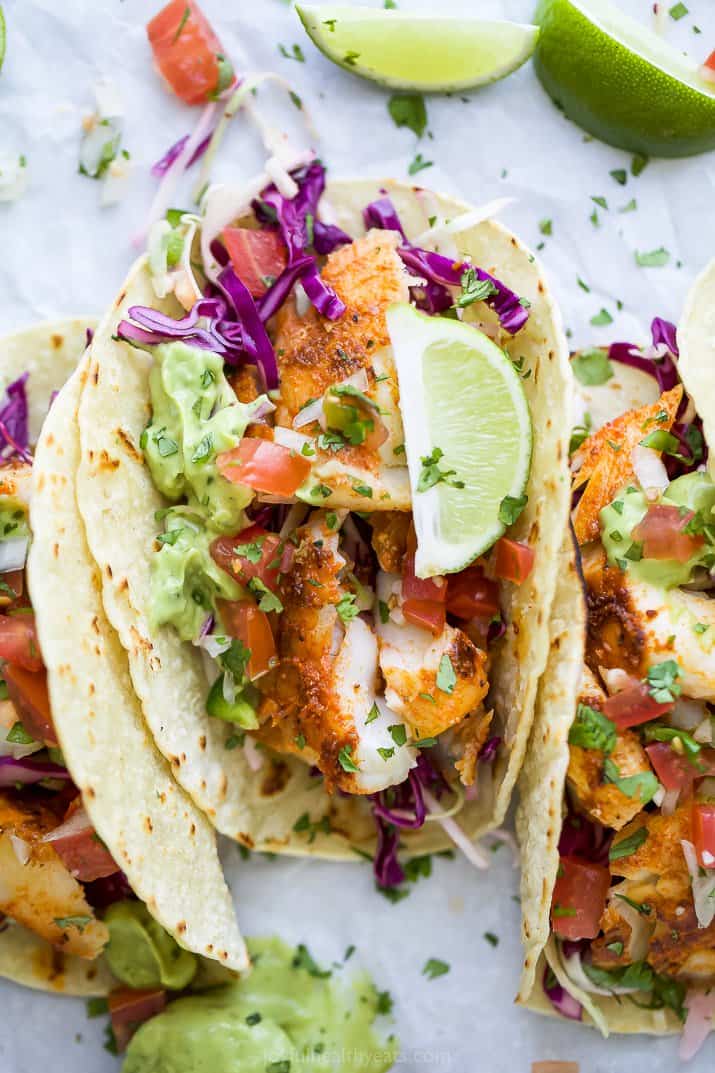 Baked Chipsy Crusted Baja Fish Tacos