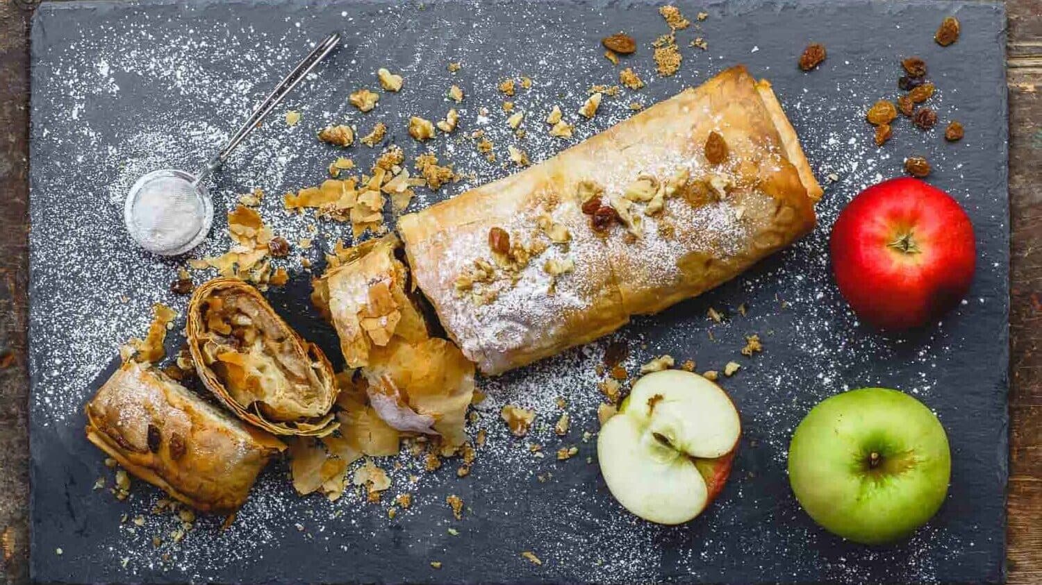 Easy Moroccan Date and Apple Strudel
