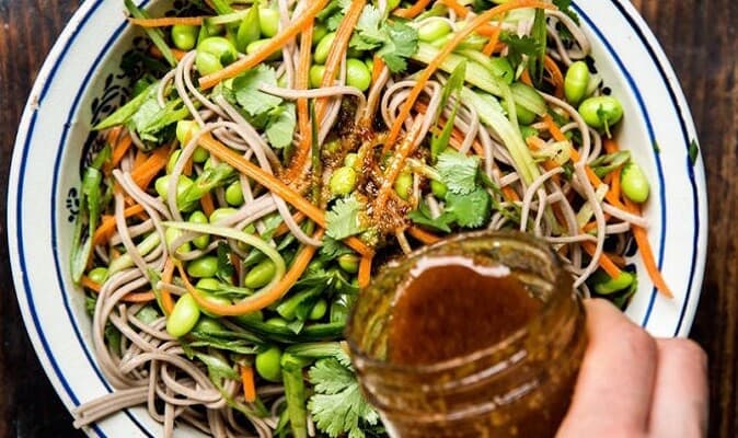 Cold Soba Salad with Sesame Soy Vinaigrette