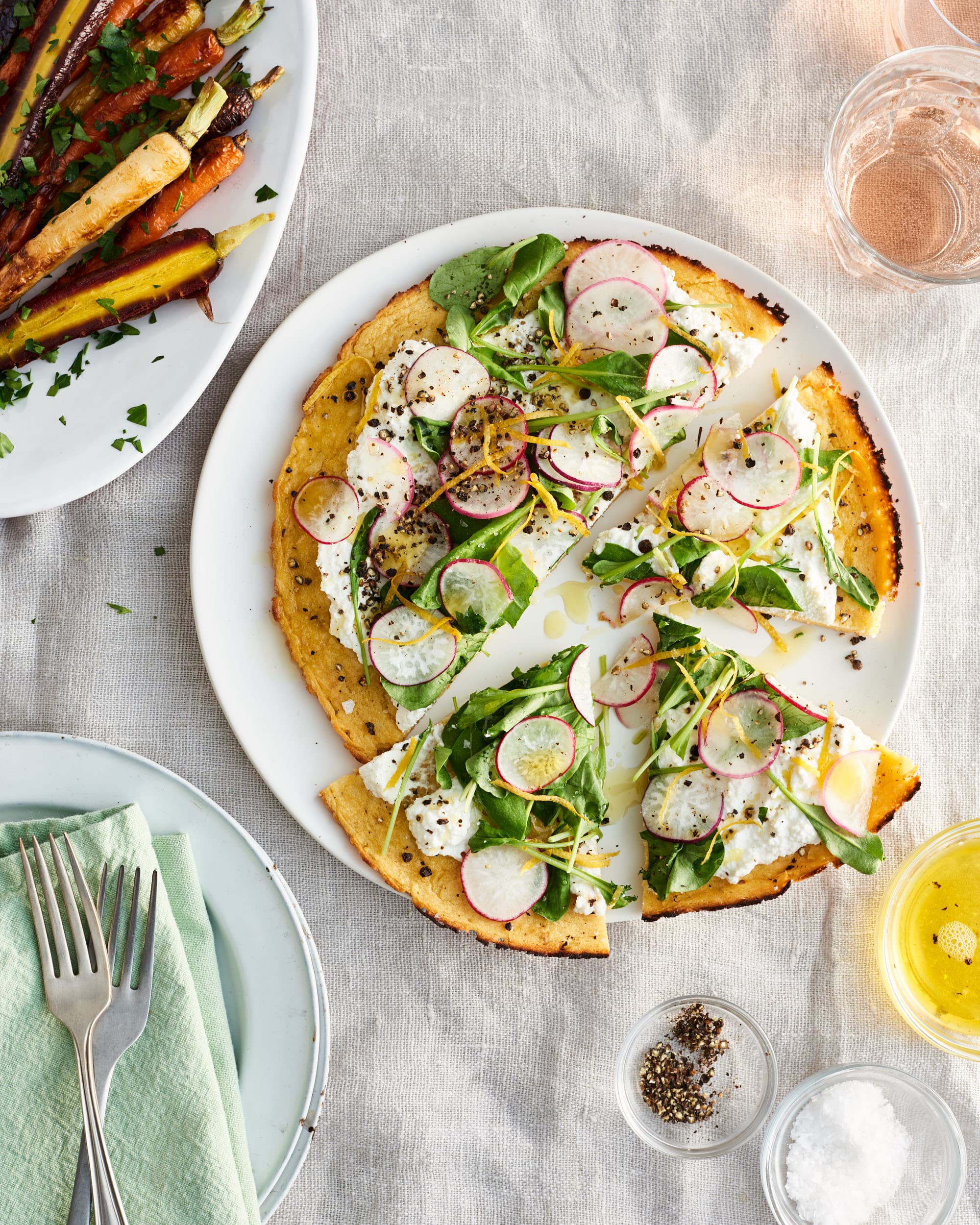 Greek-Style Farinata (Socca) Pizza - recipe by Carolyn Cohen