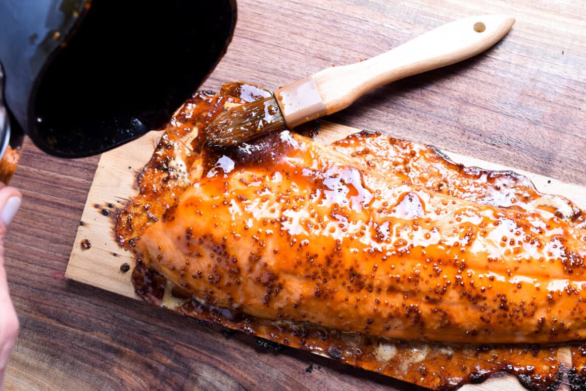 Maple Shellacked Cedar Plank Arctic Char