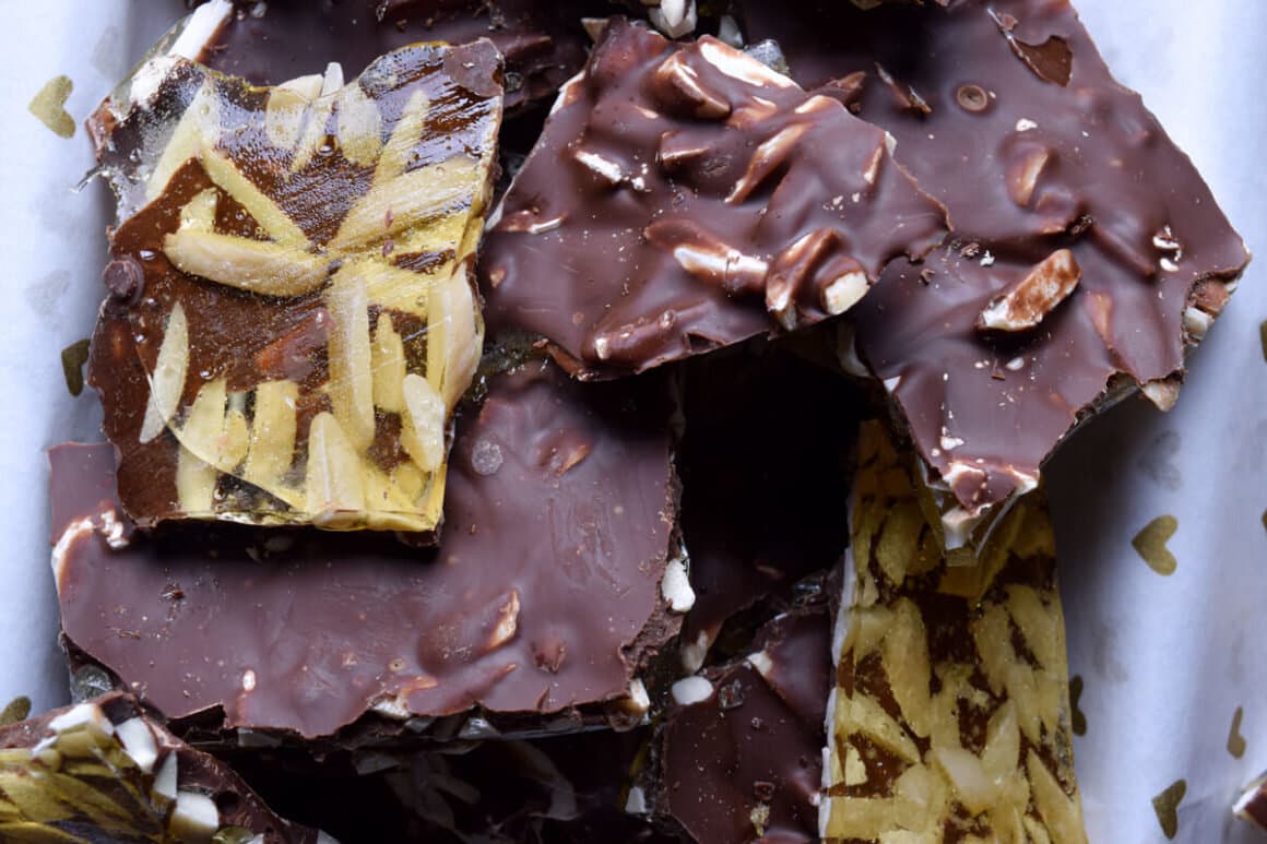 Chocolate Toffee Almond Brittle