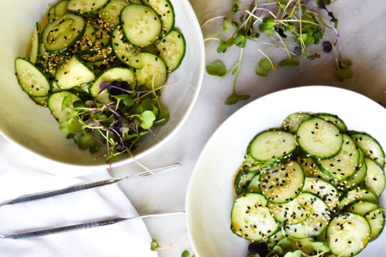 Simple Marinated Cucumber Salad