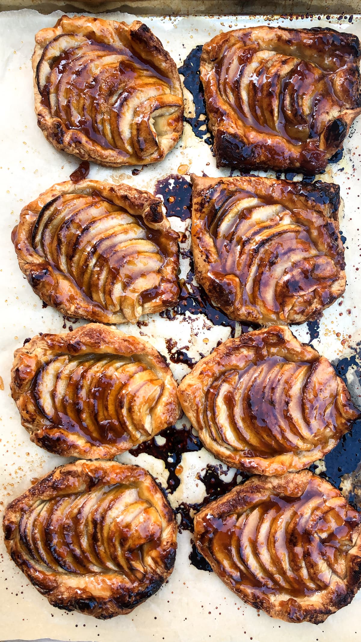 Individual Glazed French Apple Tarts