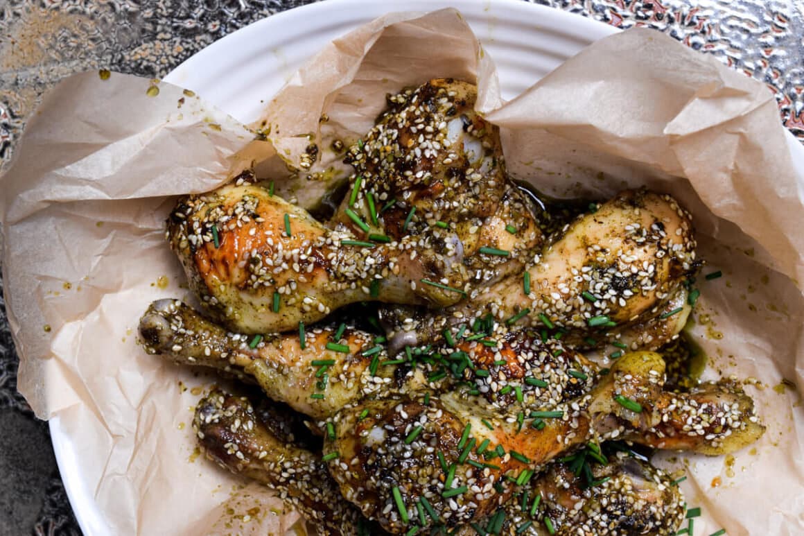Sesame Honey Za'atar Chicken Legs