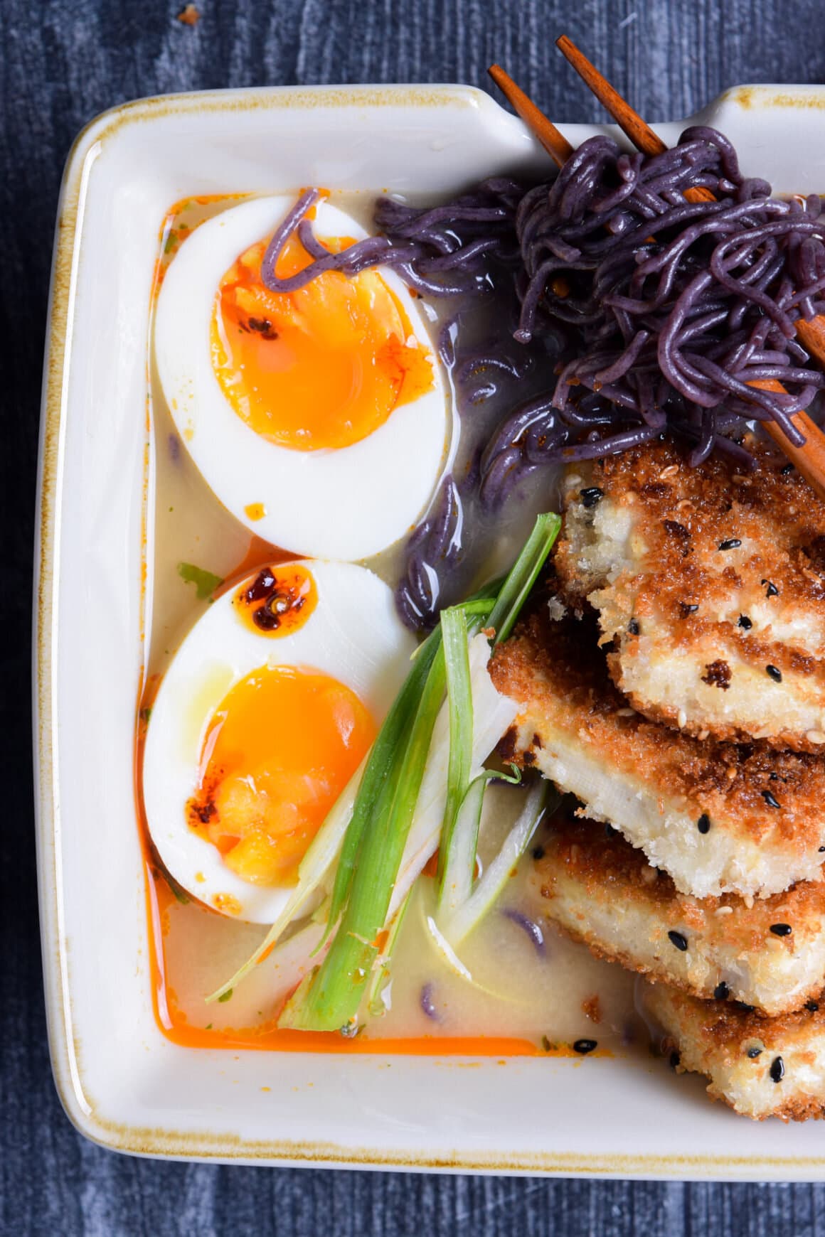Pantry Coconut Miso Broth with Sesame Tofu Katsu