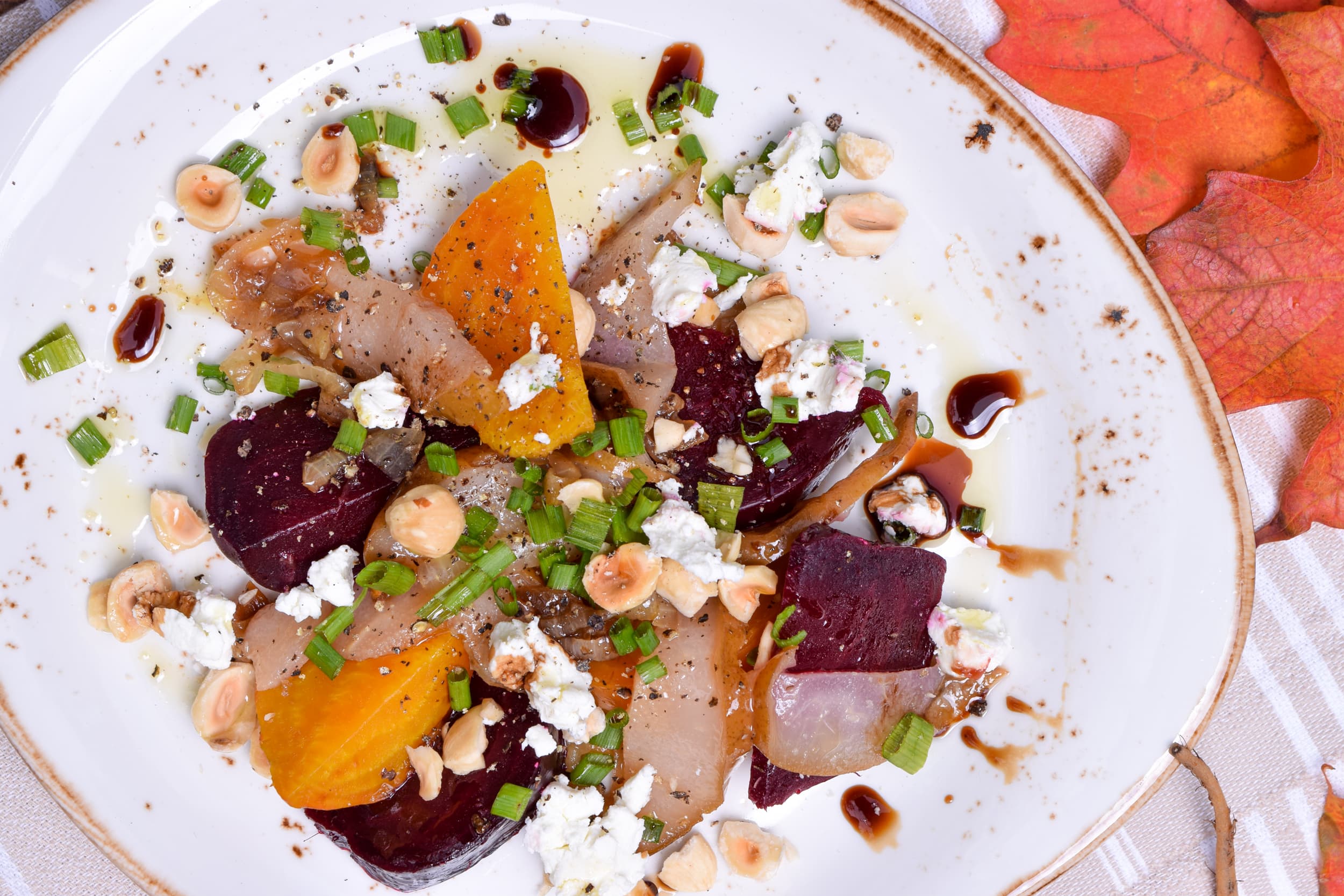Greek Salad with Creamy Feta Vinaigrette