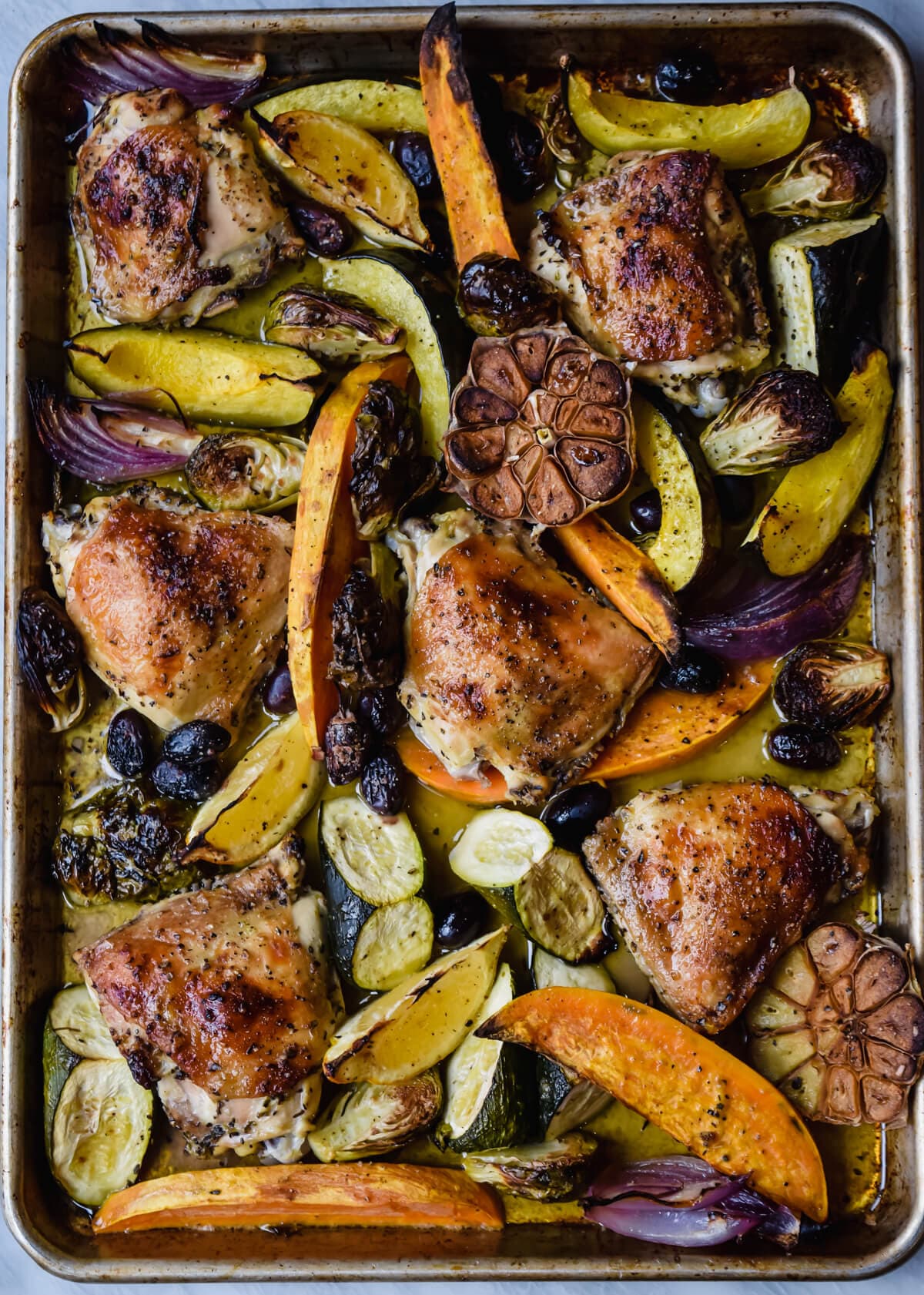 Sheet Pan Greek Chicken with Loaded Veggies
