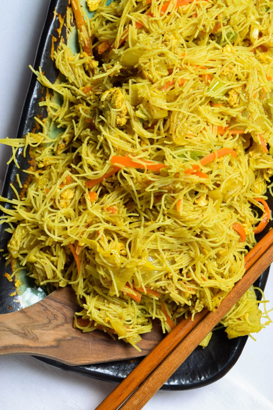 Singapore Style Take-Out Noodles with Napa and Carrot