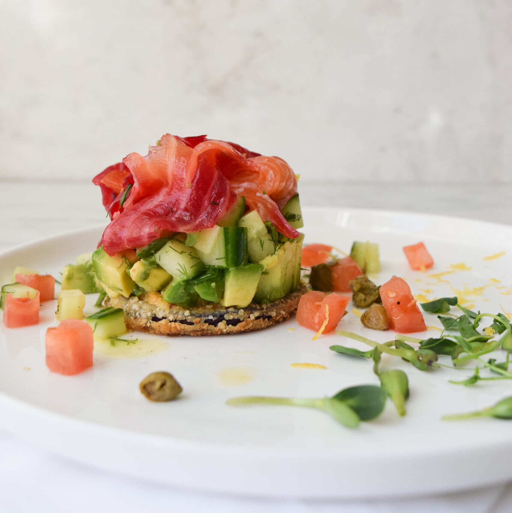 Smoke House Salmon with Tzatziki