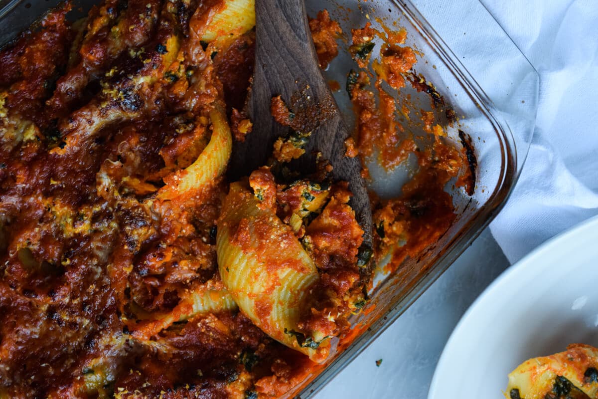 Sweet Potato, Spinach, and Ricotta Stuffed Pasta Shells