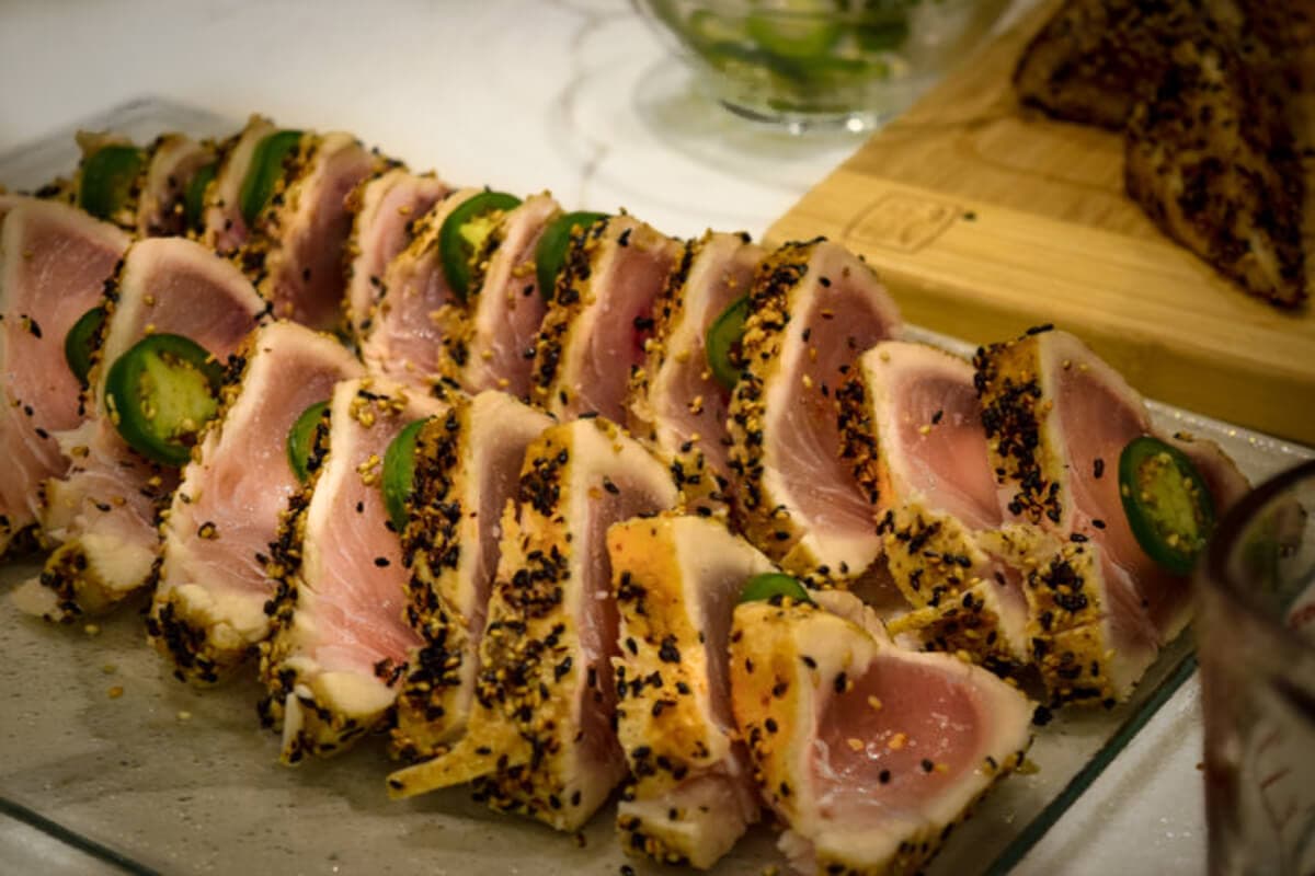 Seared Tuna with Jalapeno Maple Glaze