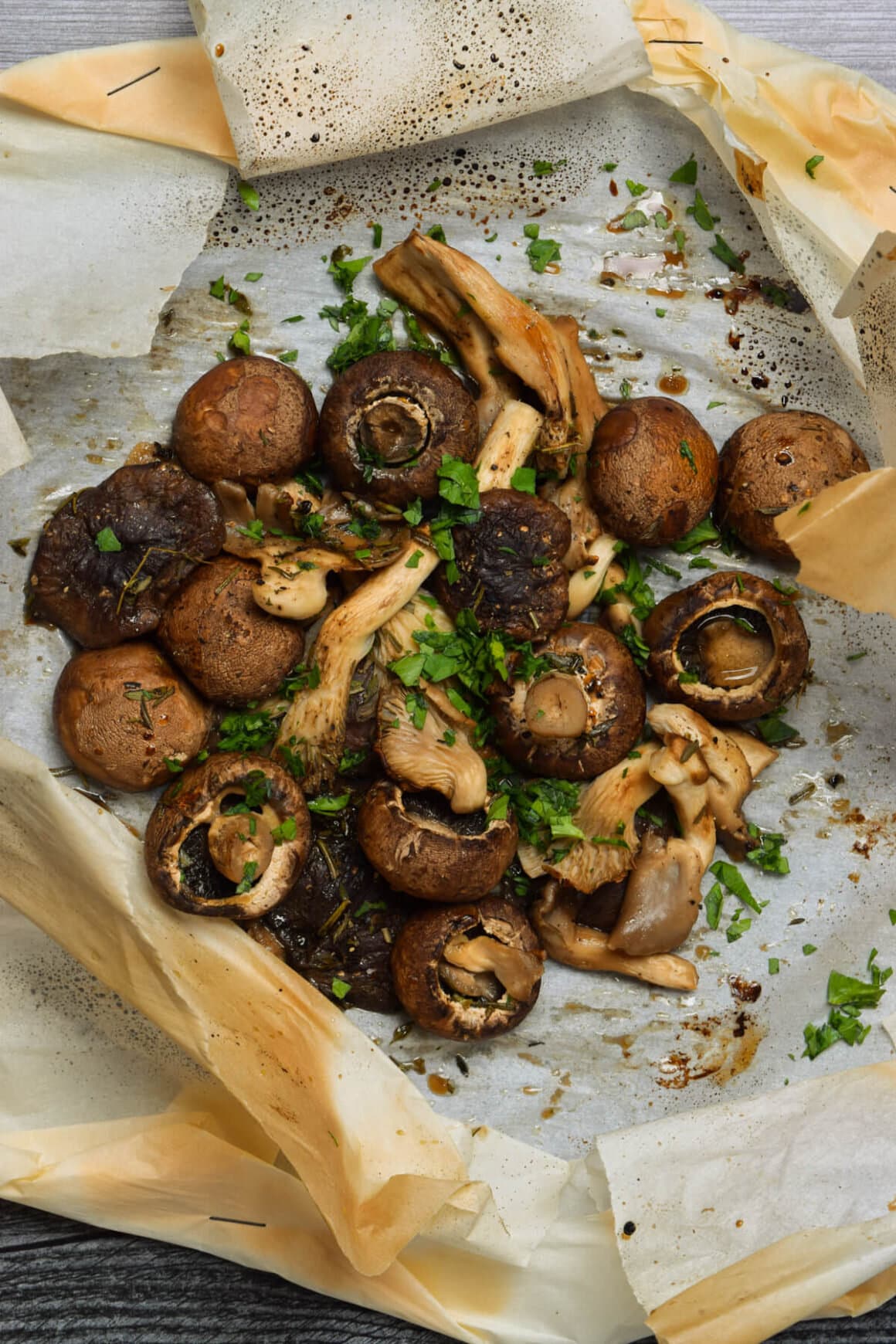 Weeknight Mushrooms in Parchment