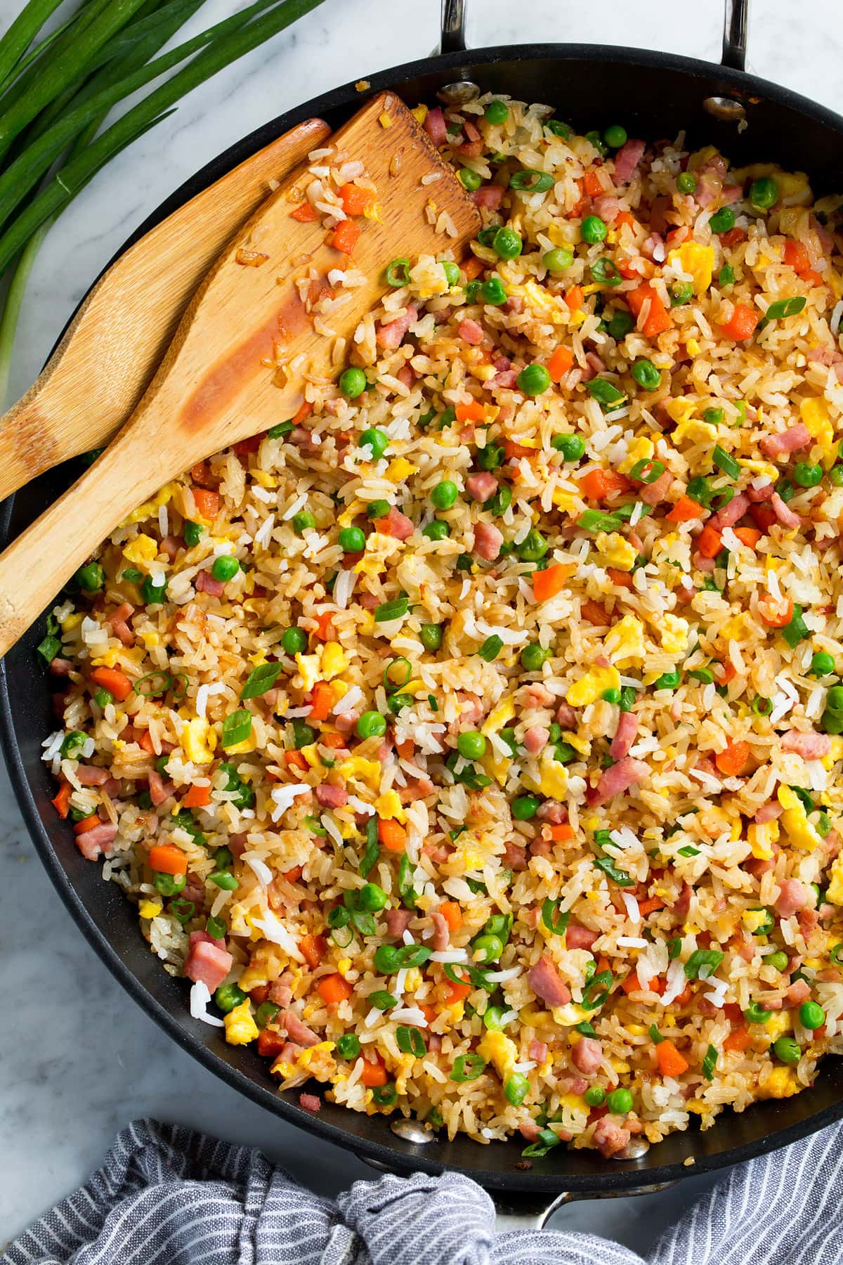 Ginger Fried Rice with Garlic Bok Choy