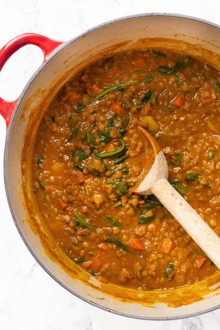 Vegetarian Moroccan Chickpea and Lentil Harira Soup